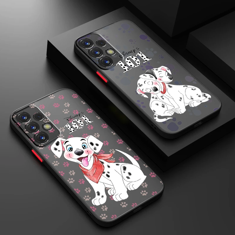 101 Spotted Dog Disney Cute Frosted Translucent For Samsung Galaxy S24 S23 S22 S21 S20 FE S10 S9 S8 Plus Ultra Pro 5G TPU