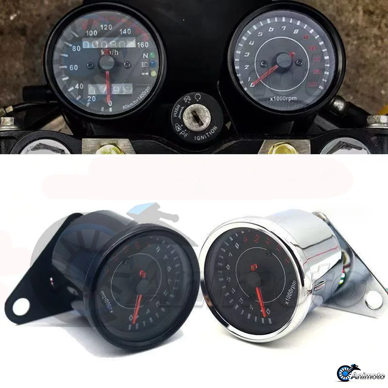 Tacómetro Universal, piezas de motocicleta, accesorio para motocicleta, velocímetro de motocicleta, medidor automático, velocímetro de motocicleta con luz LED para Moto