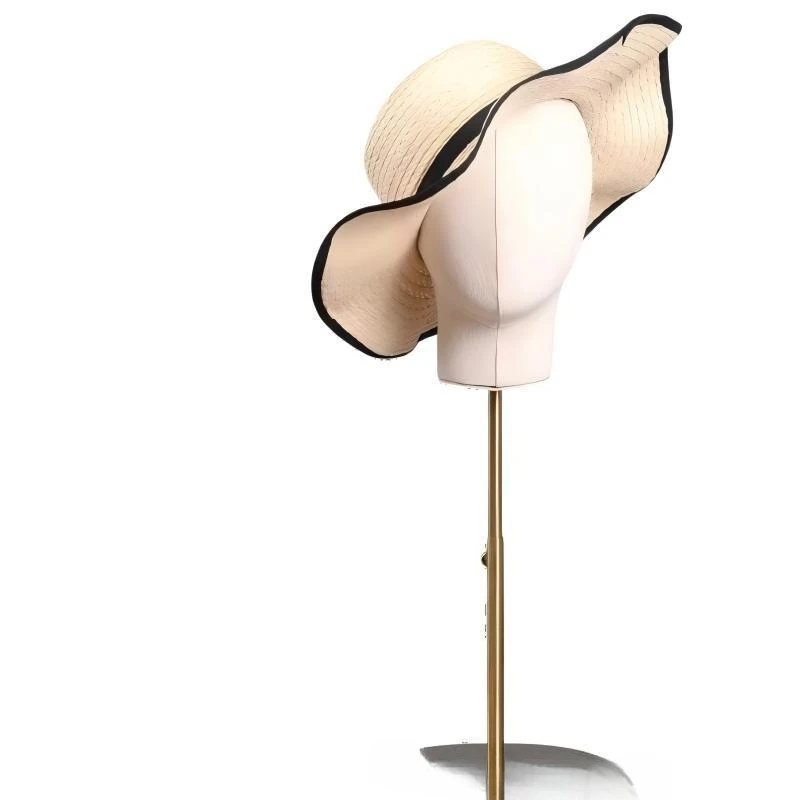 Color Velvet Head Display Stand Plastic Wig Hat Pin Glasses Earrings Window Props Mother's Makeup Wig Styling
