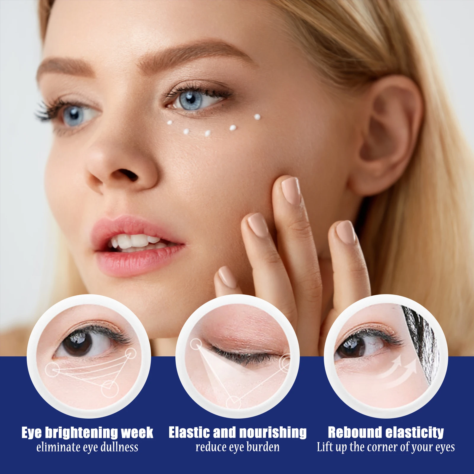 Eye Cream Hyaluronic Acid Diminishes Fine Lines Anti-Aging Removes Eye Bags Dark Circles Deeply Moisturize Eye Firming Cream New