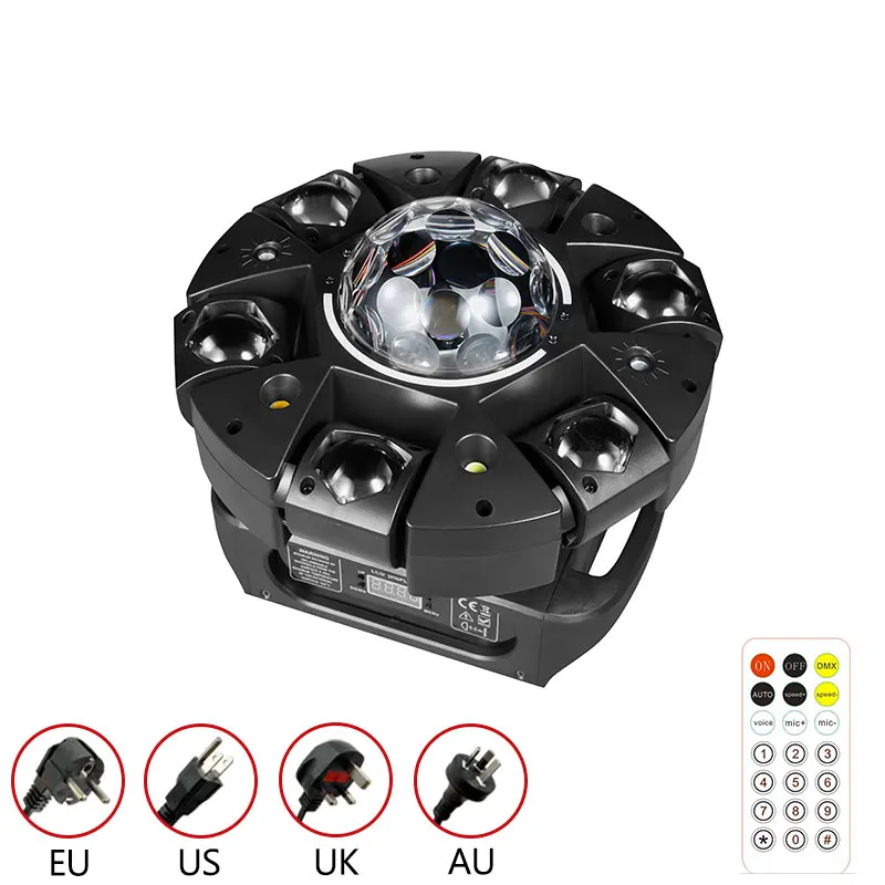 Multifunctional Stage Effect Light 120W RGB Beam Red Green Laser Strobe RGB Strip Remote Sound DMX For Party Christmas Halloween