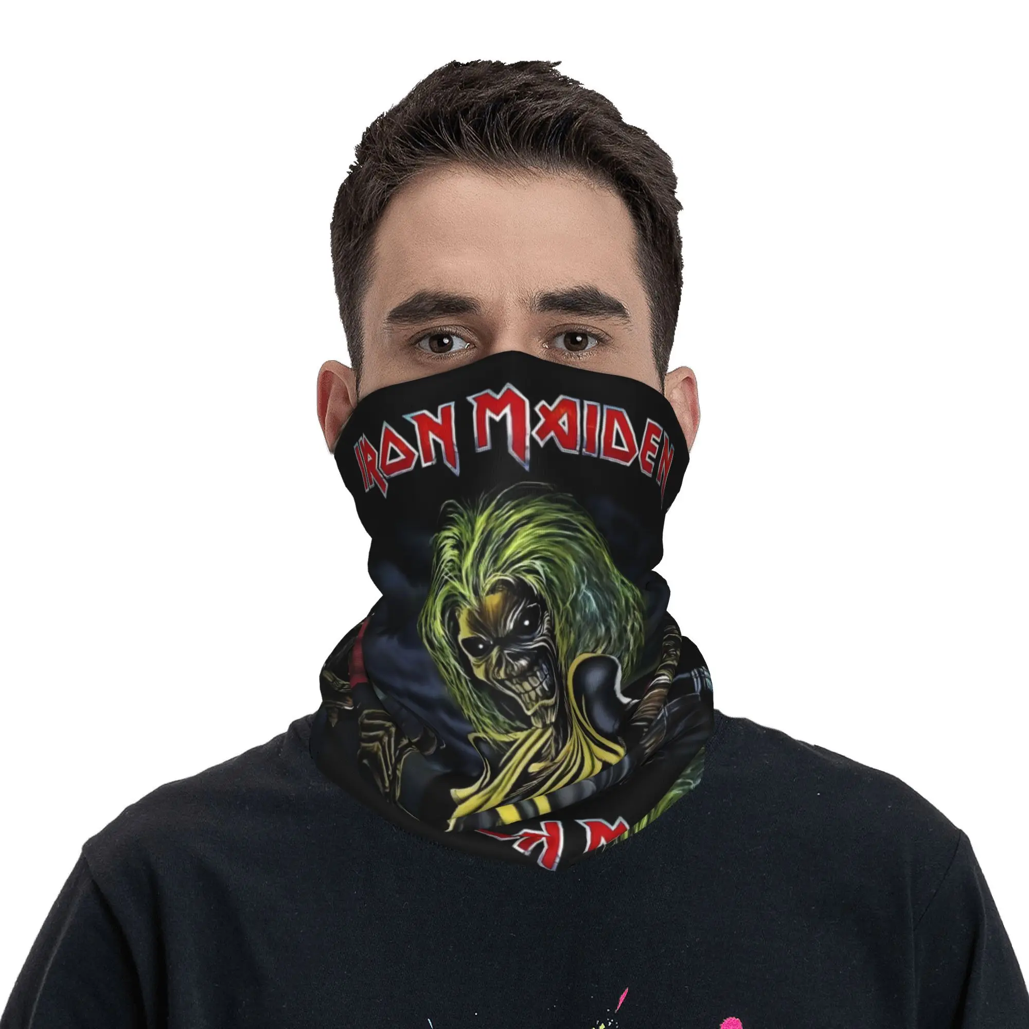 Iron Heavy Metal Maidens  Bandana Neck Gaiter Printed Balaclavas Face Mask Scarf Cycling Running Unisex Adult Breathable