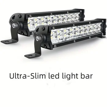 Slim Dual Row Led Light Bar 7 นิ้ว Ultra-Slim Work Light สําหรับ 4X4 Offroad รถบรรทุก ATV 12V 24V