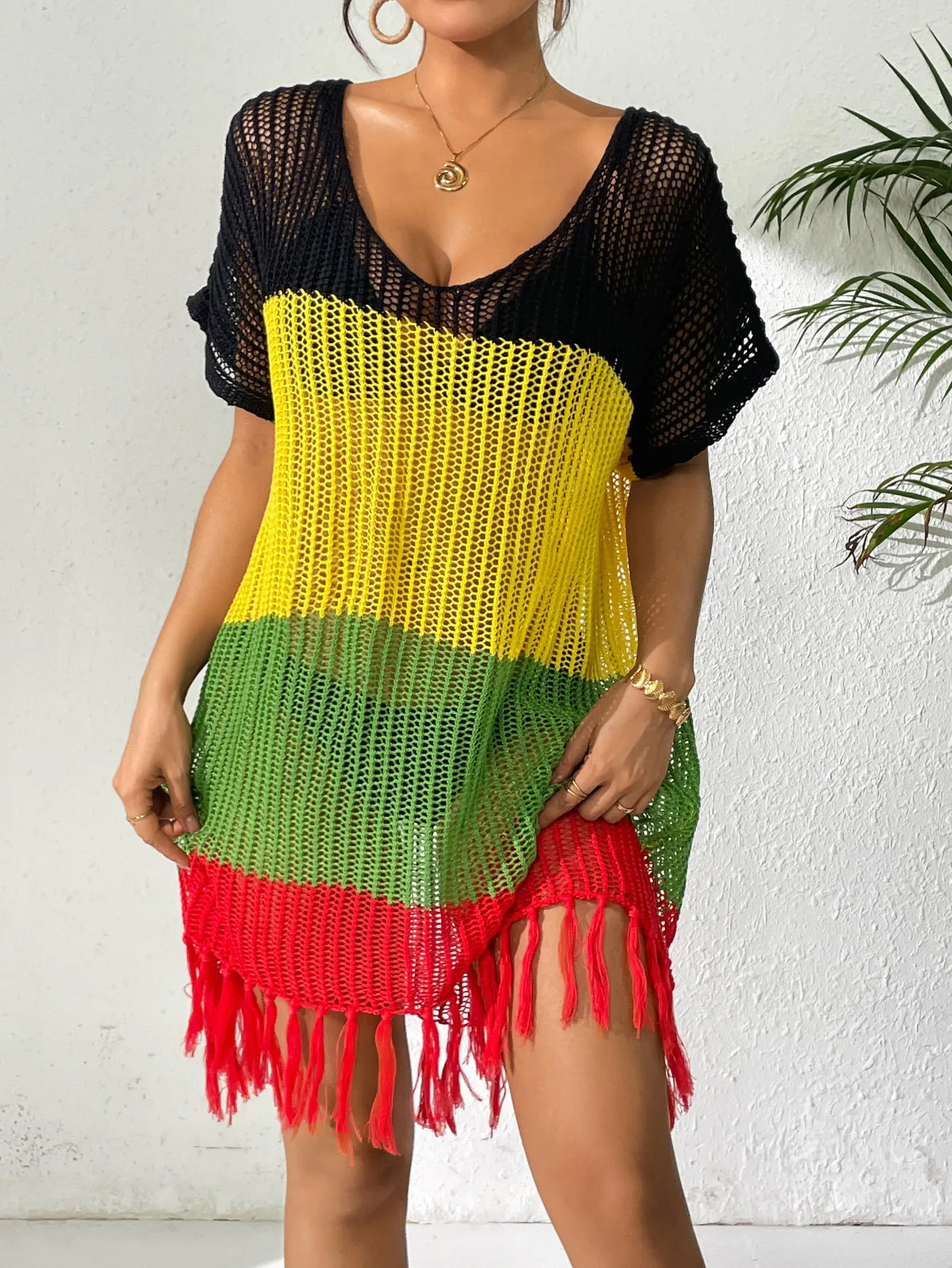 비치웨어 커버업 여성 비치 드레스 패션 수영복 소녀 여성용 홀로 니트 비키니 섹시 수영복 여름 커버업