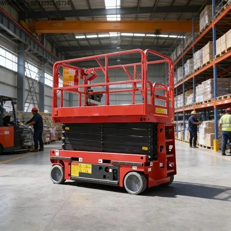 Electric Hydraulic Scissor Lift, Self-Propelled Mobile Scaffold Platform for Aerial Operations