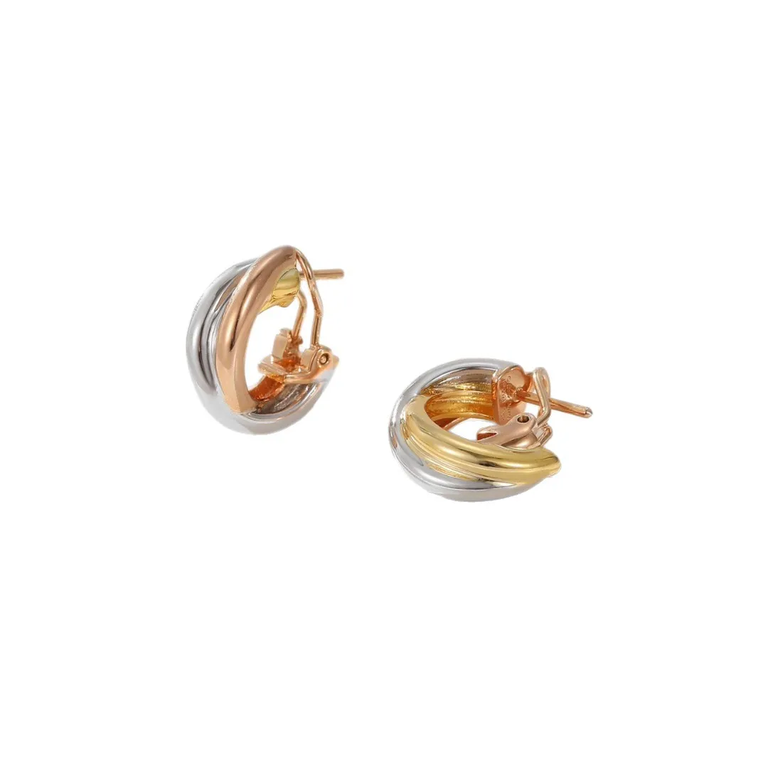 

Three-color earrings light luxury earrings