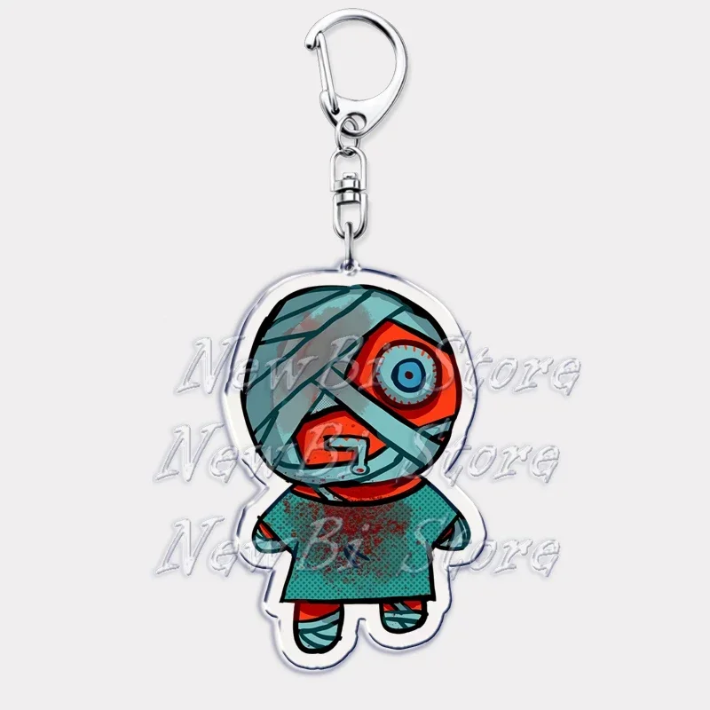 Hot Horror Game Chibis Keychains for Accessories Bag Cute Jimmy Curly Anya Sallyface Keyrings Jewelry Friends Gamer Gaming Gifts