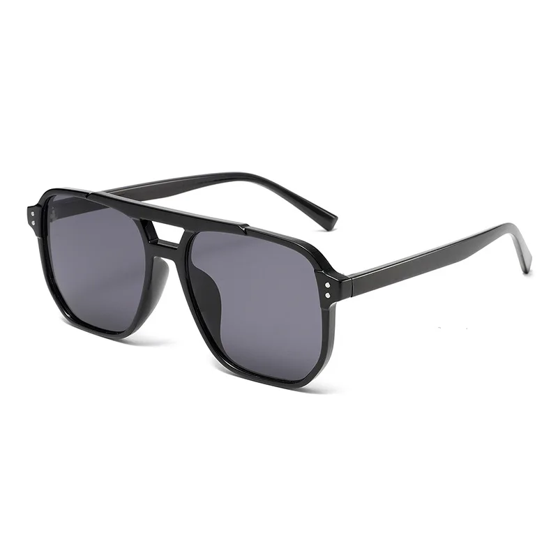 

Double Beam Pilot Sunglasses Outdoor Sports Sunglasses PC European and American UV400 Retro Large Frame Sunglasses