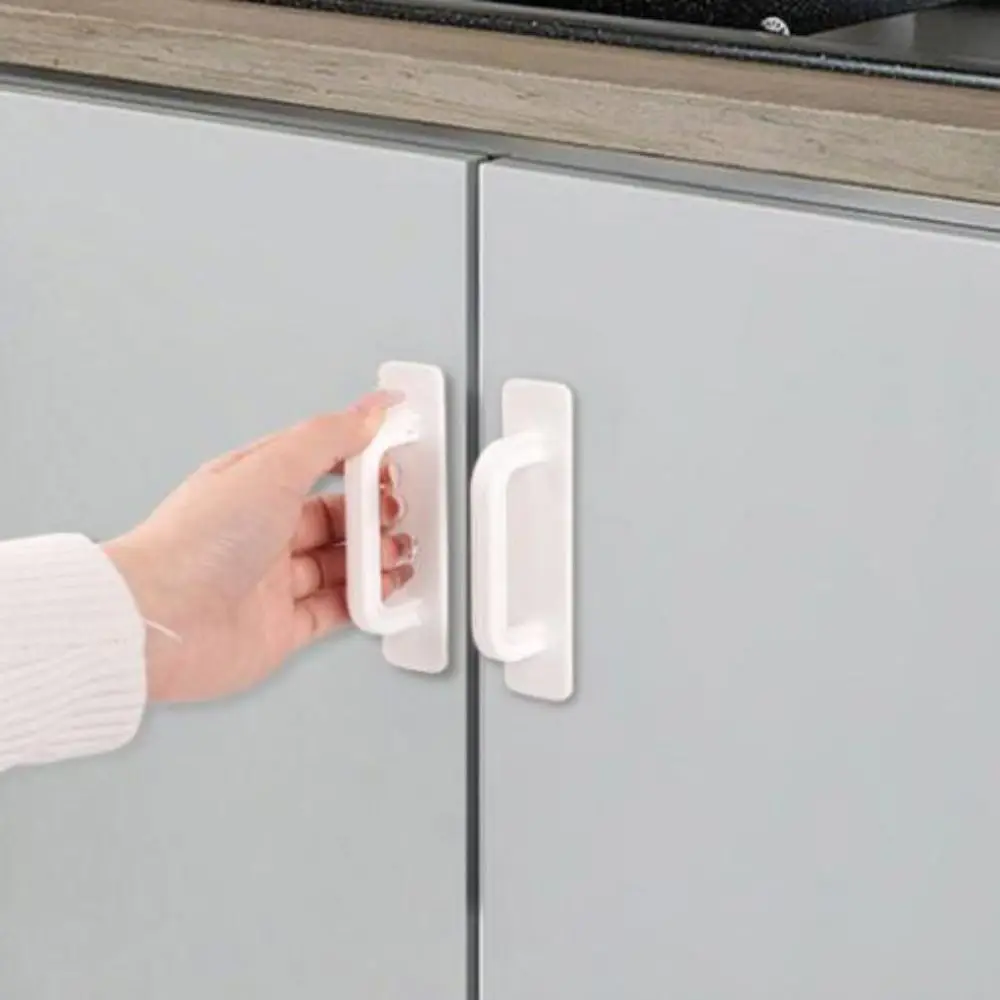 New Self-adhesive Drawer Handles Paste Plastic Door Handle Multi-purpose Durable Wardrobe Handle Organizer Window Cabinet