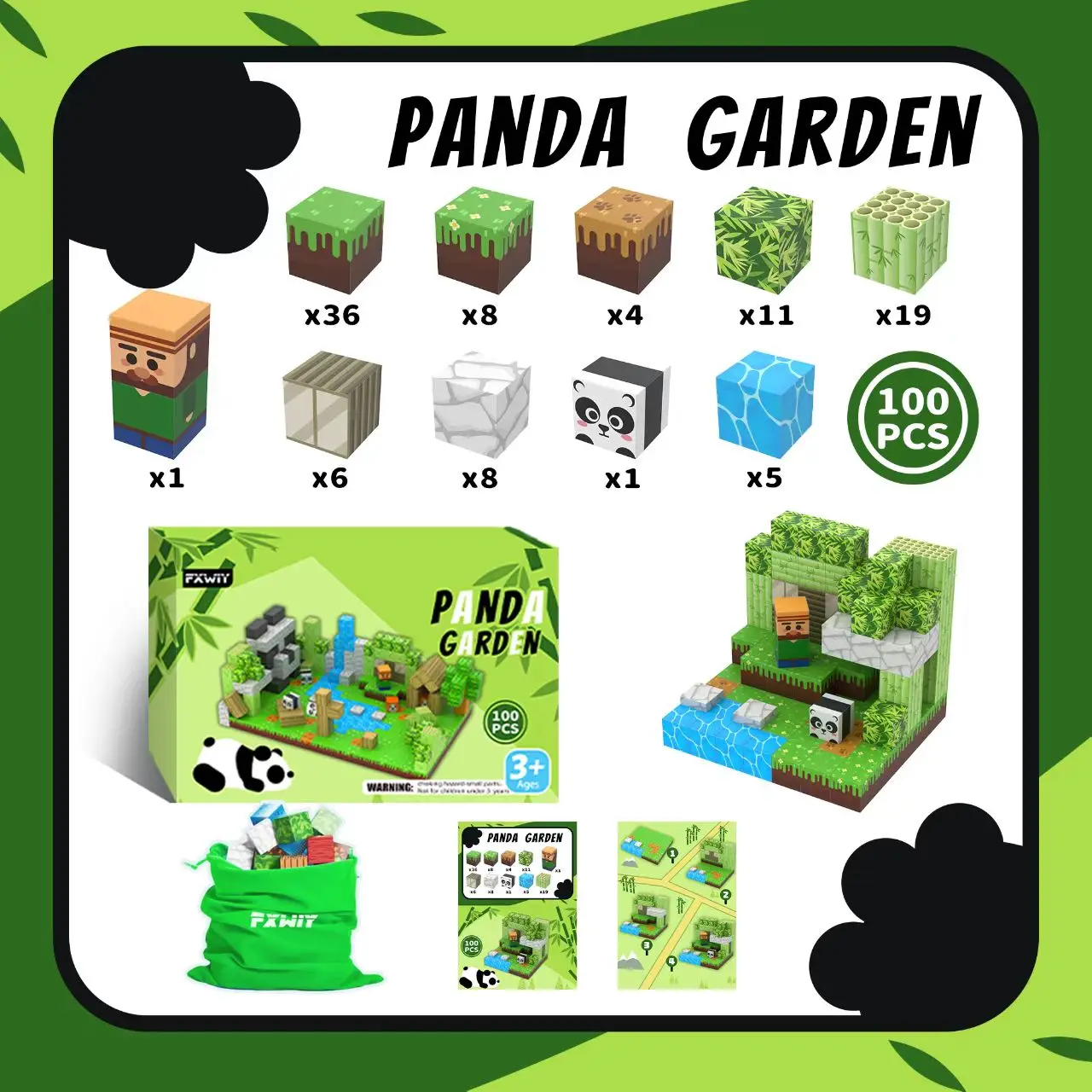 Conjunto de construção de cubo magnético mundial - forte adesão magnética - montagem versátil - cena DIY - brinquedo interativo pai-filho