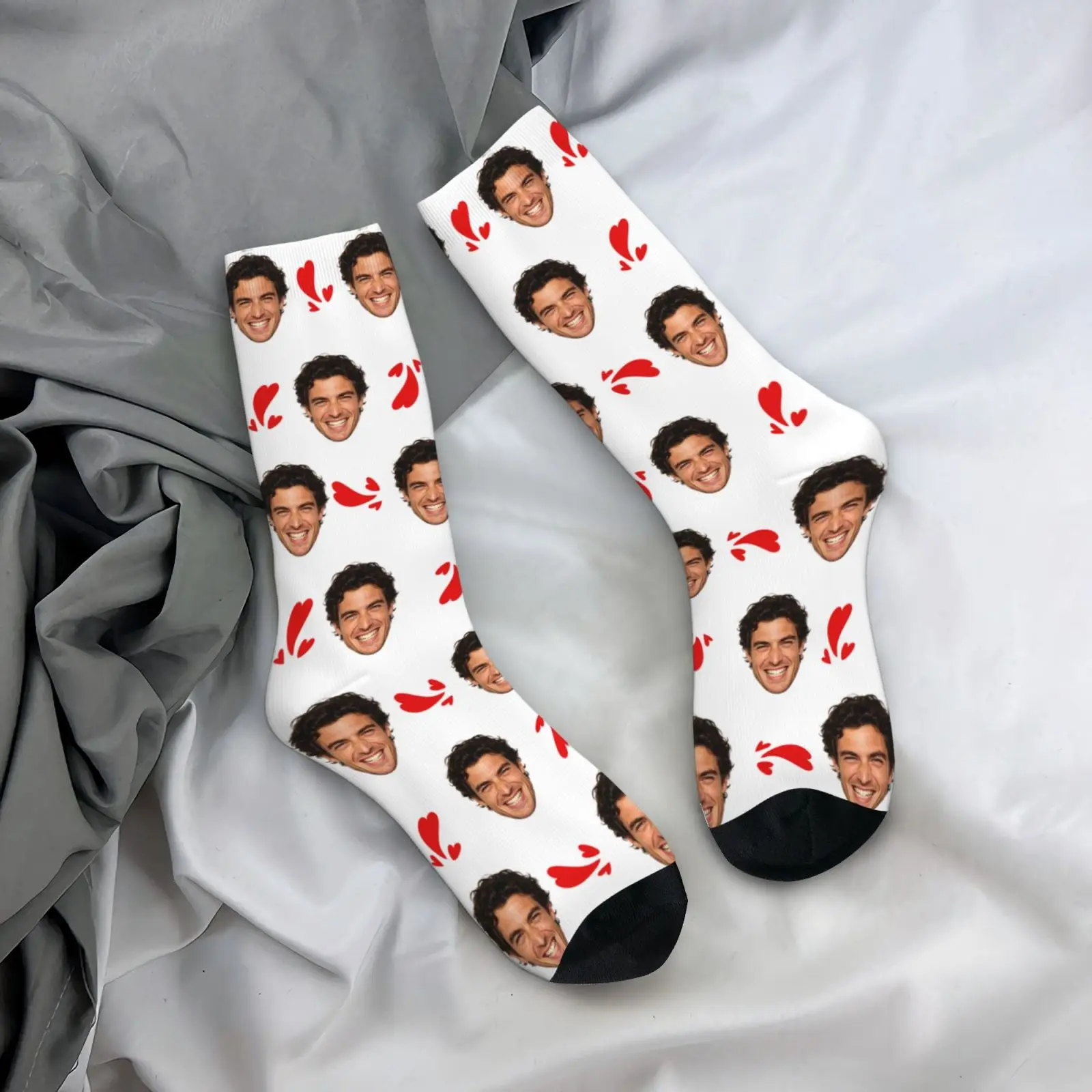 Novelty Custom Face Socks DIY Personalized Photo Custom Socks Crazy Funny Men's Socks Christmas Party Birthday Anniversary Gift view 6