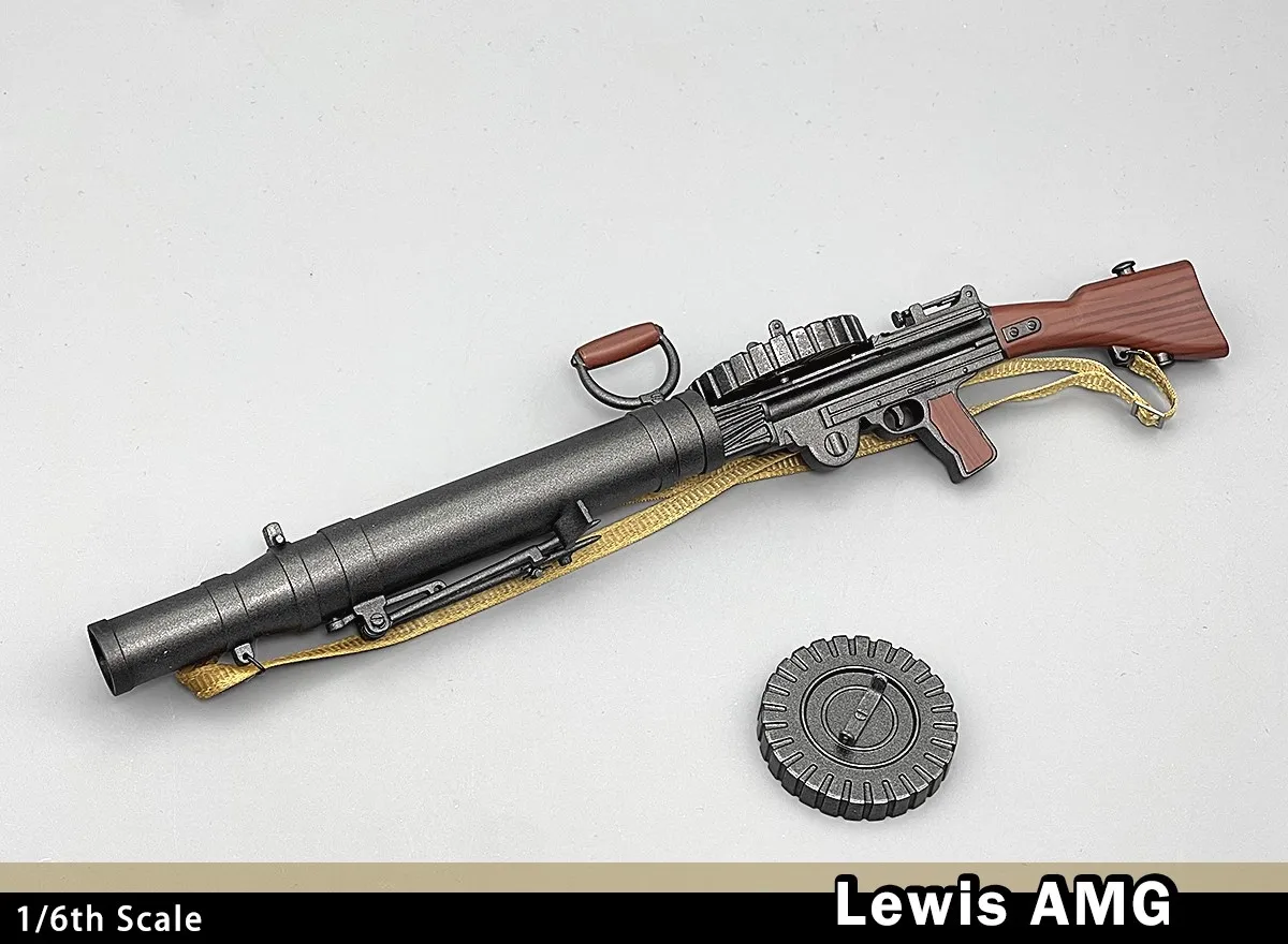 DRAGON 1/6 Plastic Weapons 21CM Lewis Machine Gun Fit 12'' Action Figure Model Toy In Stock