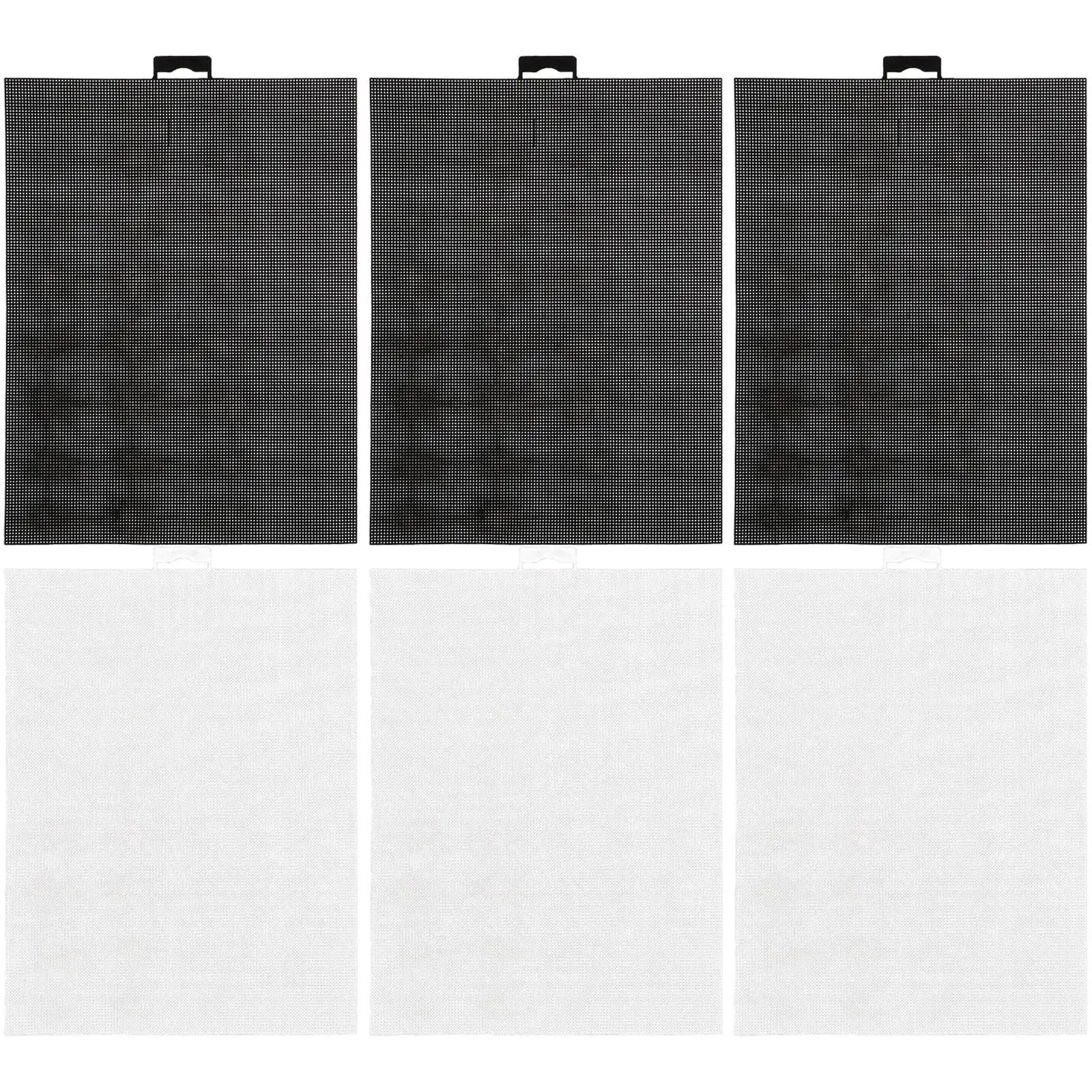 

6 Pcs Plastic Grid Board Multicolor Embroidery Mesh Pieces Cross Stitch Quilting Crafting Knitting DIY Projects Sewing Needles
