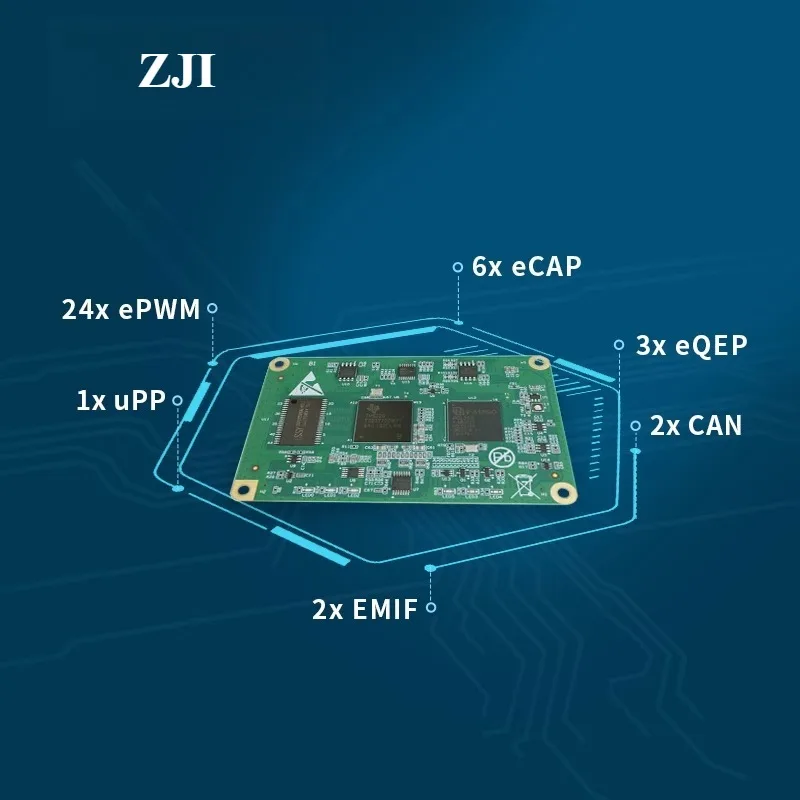 Placa de núcleo industrial SOM-TL2837xF - ideal para aplicações industriais, F2837x + FPGA, TMS320F28377/79 DSP C2000, Pango