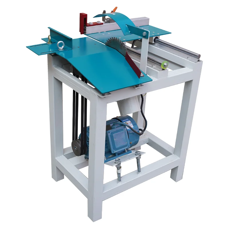 Simple Multifunctional Woodworking Panel Saw Push Table Double Head Cutting Saw 2.2kW Motor 100kg