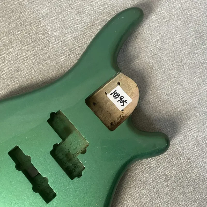 KB905 Metallic Green Color PJB Bass Right Hand 5 String Electric Bass Body with Damages for Replace and DIY Custom Order