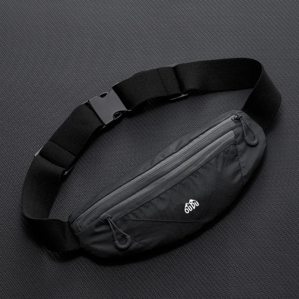 

Ultra-Thin Sports Waist Bag Double Zipper Pocket Waterproof Mobile Phone Waist Bag Travel Adjustable Running Waist Bag Running