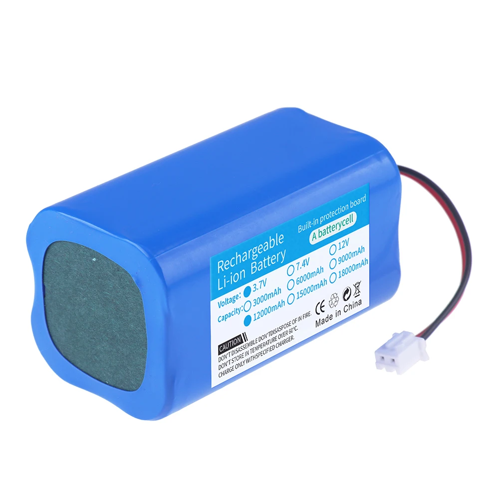 Batterie au lithium aste avec prise XH2.54 et chargeur USB, panneau de protection de haut-parleur mégaphone, 3.7V, 12000mAh, 18650