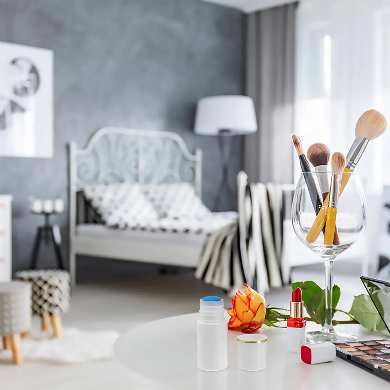 

6Pcs 20Ml Sponge Head Liniment Bottles White Compact Leakproof Reusable Sub Bottles for Travel Storage Medicine Daub