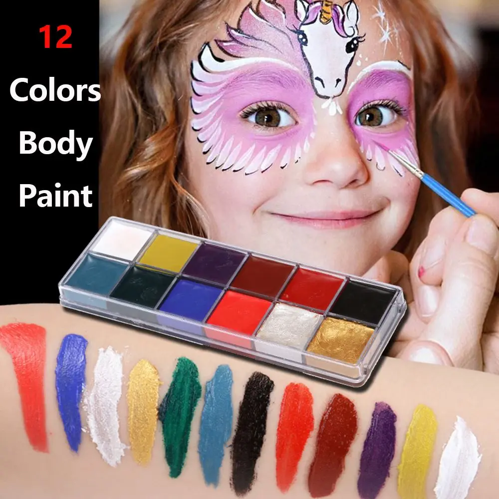 12 Color/set New Fashion Painting Pigment Body Paint Face Painting Oil Painting Art Eye Liner