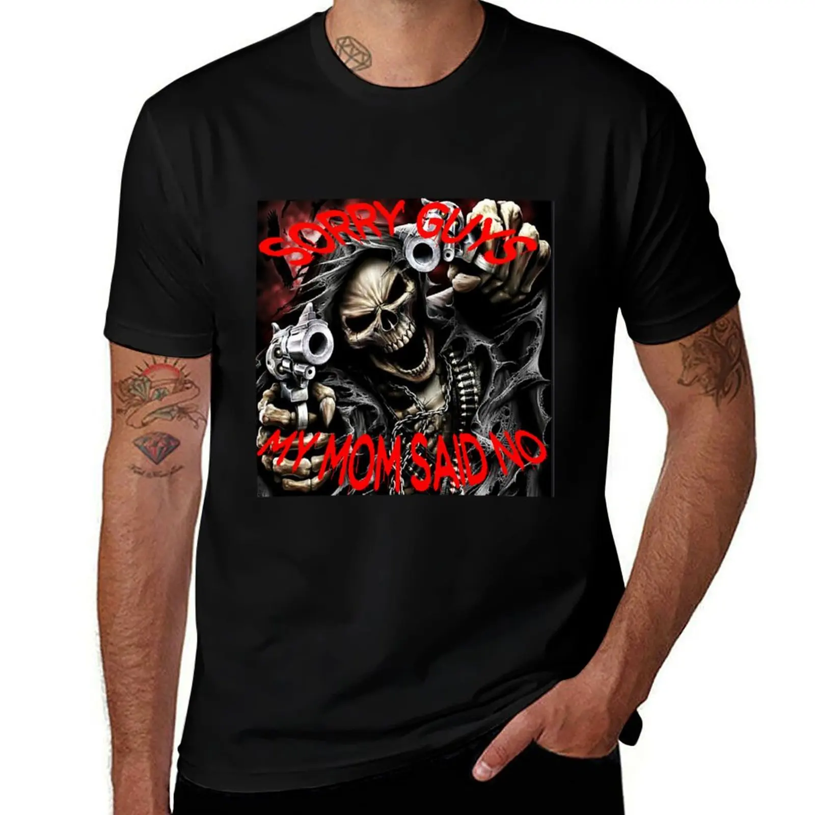 SORRY GUYS MY MOM SAID NO T-Shirt t shirt man cotton t shirts for man graphic funny t shirt man designer T-shirt
