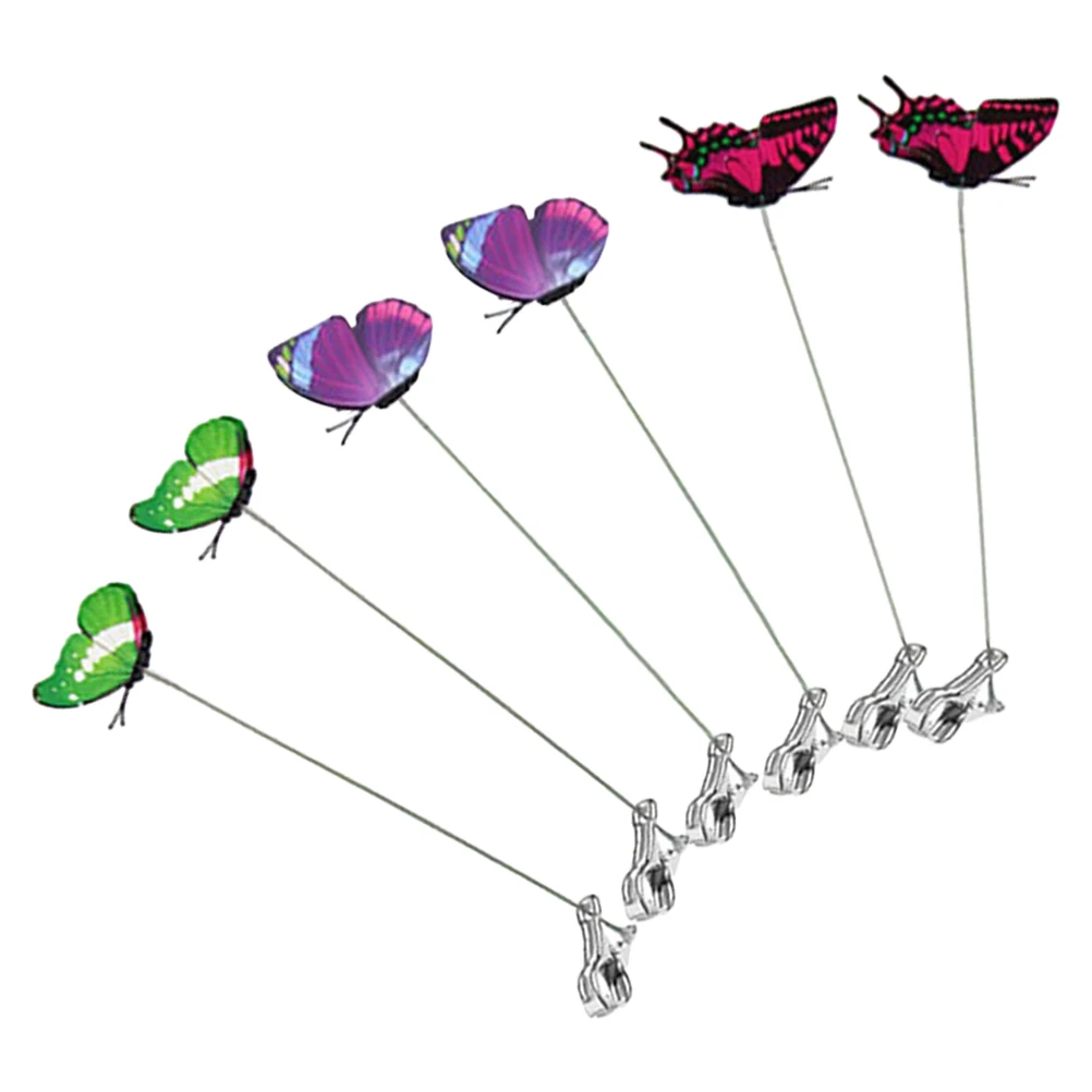 

6Pcs Enchanting Garden Clip Butterflies Outdoor Lawn Decoration For Festive Atmosphere