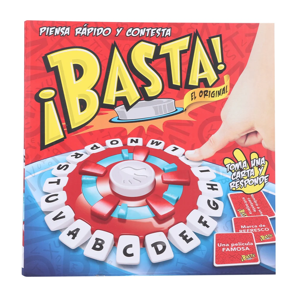 Basta Spanish Word Game Fast-Paced Family Board Game Quick Thinking Letter Pressing Board Game  versión en español Tapple Games