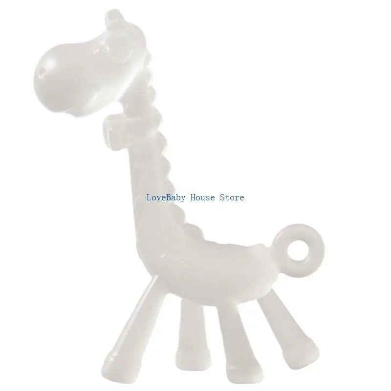 

BX0D Giraffe Baby Soothing Teether for Infant Newborn Teething PainRelief Toy