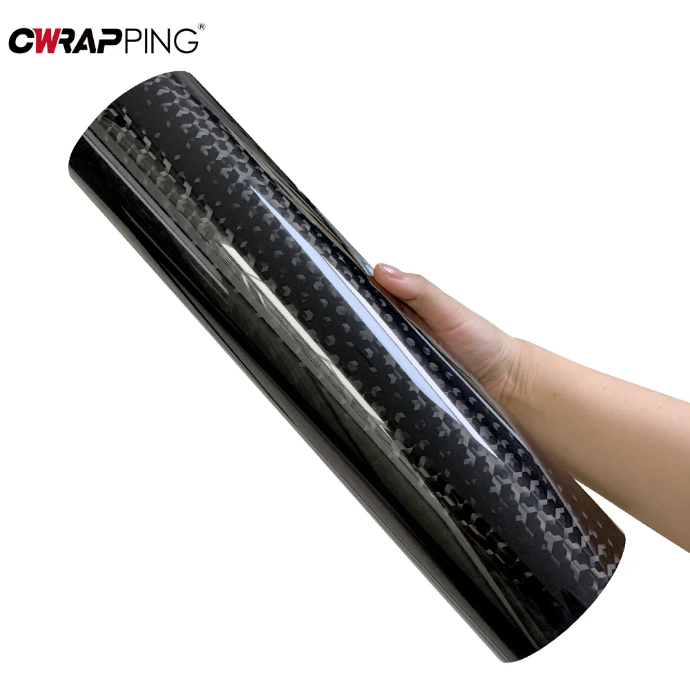Nano TPF Hexagonal Carbon Pattern Exterior Car Stickers Supplies Car Wrapping Film Motorcycle Vinyls Motorcycle Adhesive Vinyl