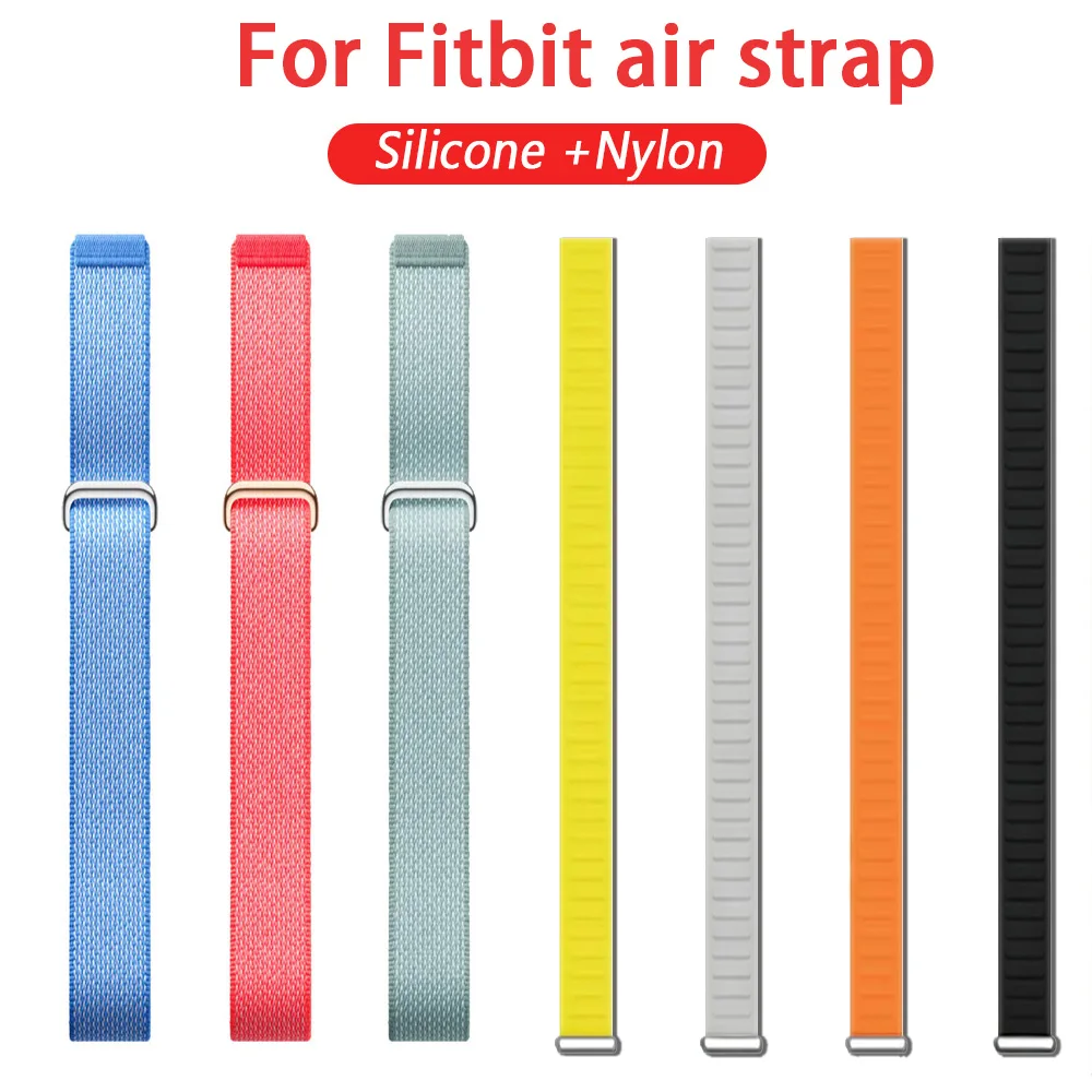 Silicone+Nylon Strap for Google Fitbit Air Strap Soft Replacement Bracelet Watch Band for Fitbit air band Sport Correa Wristband