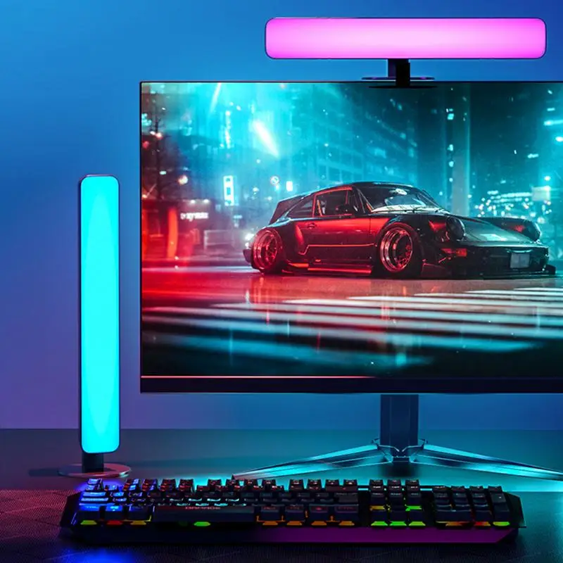 게임 LED 조명 색상 변경 주변 램프 원격 제어 색상 변경 음악 RGB 주변 조명 PC 룸 모니터 책상
