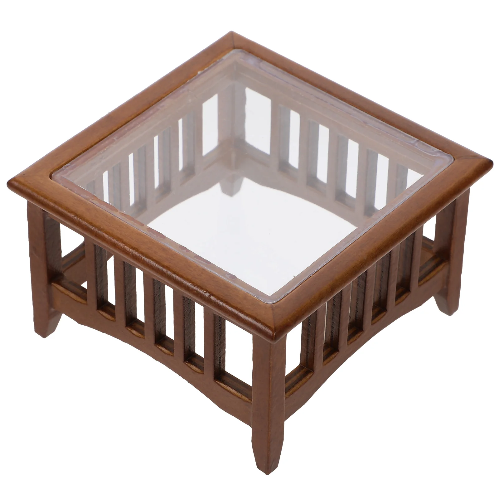 

Mini Wooden Coffee Table Dining Room Decor Furniture Tea Miniature House and Accessories