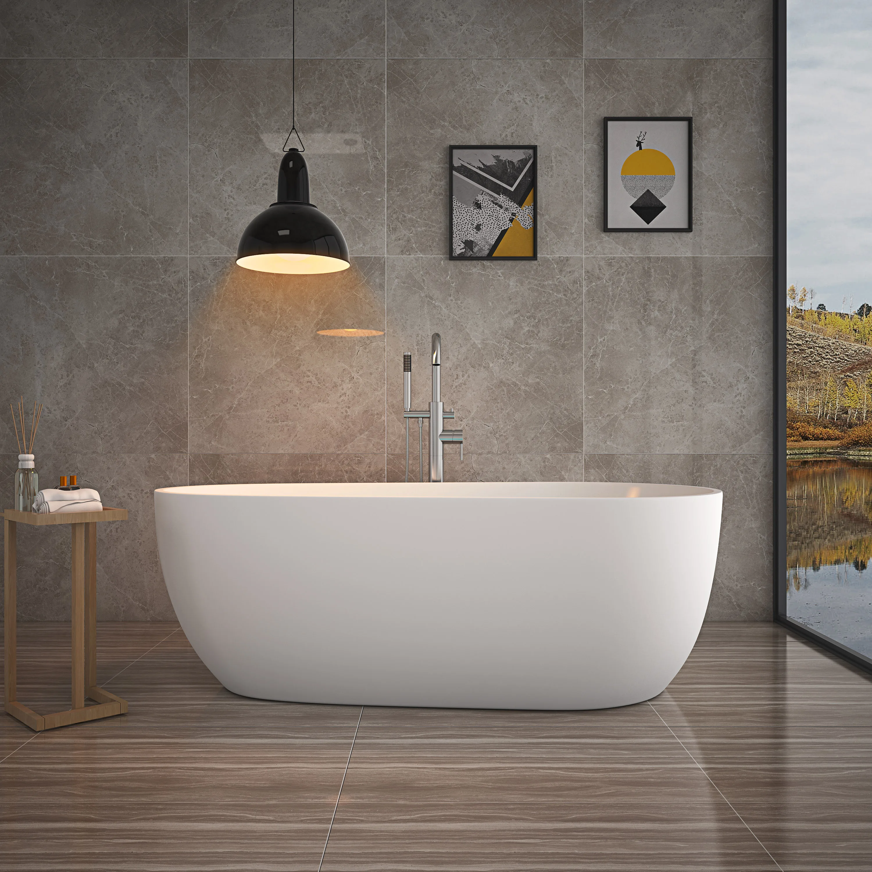 Bathroom Modern Small Portable Egg Shape Acrylic Freestanding Whirlpool Massage Eco-Friendly Soaking Bathtub
