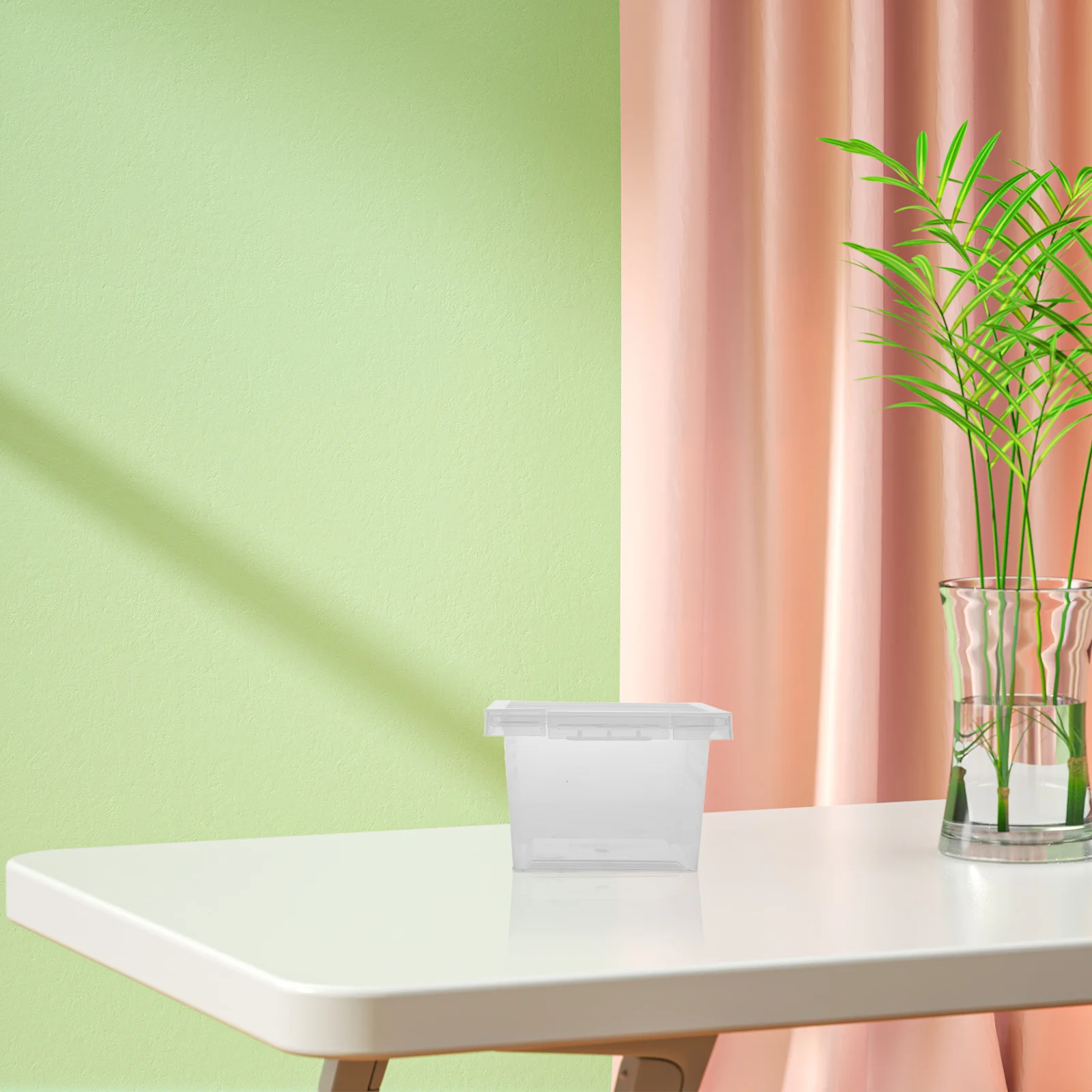 

100pcs Insect Feeding Box Transparent Breeding Container For Reptile Lizard Spider Lightweight Durable No Punch Needed Cage