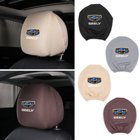 Car Black Seat Cover Headgear Headrest Covers Decoration For Geely Emgrand X7 EC7 Atlas Boyue GC6 Parts LC EC8 CK2 CK3 GT
