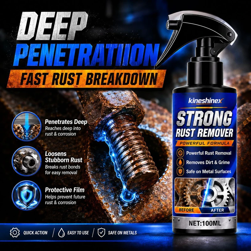2-in-1 Rust Remover Lubricant Spray Rust Cleaning Lubricating Agent for Hardware Mechanical Gear Eliminate Sticking Noise