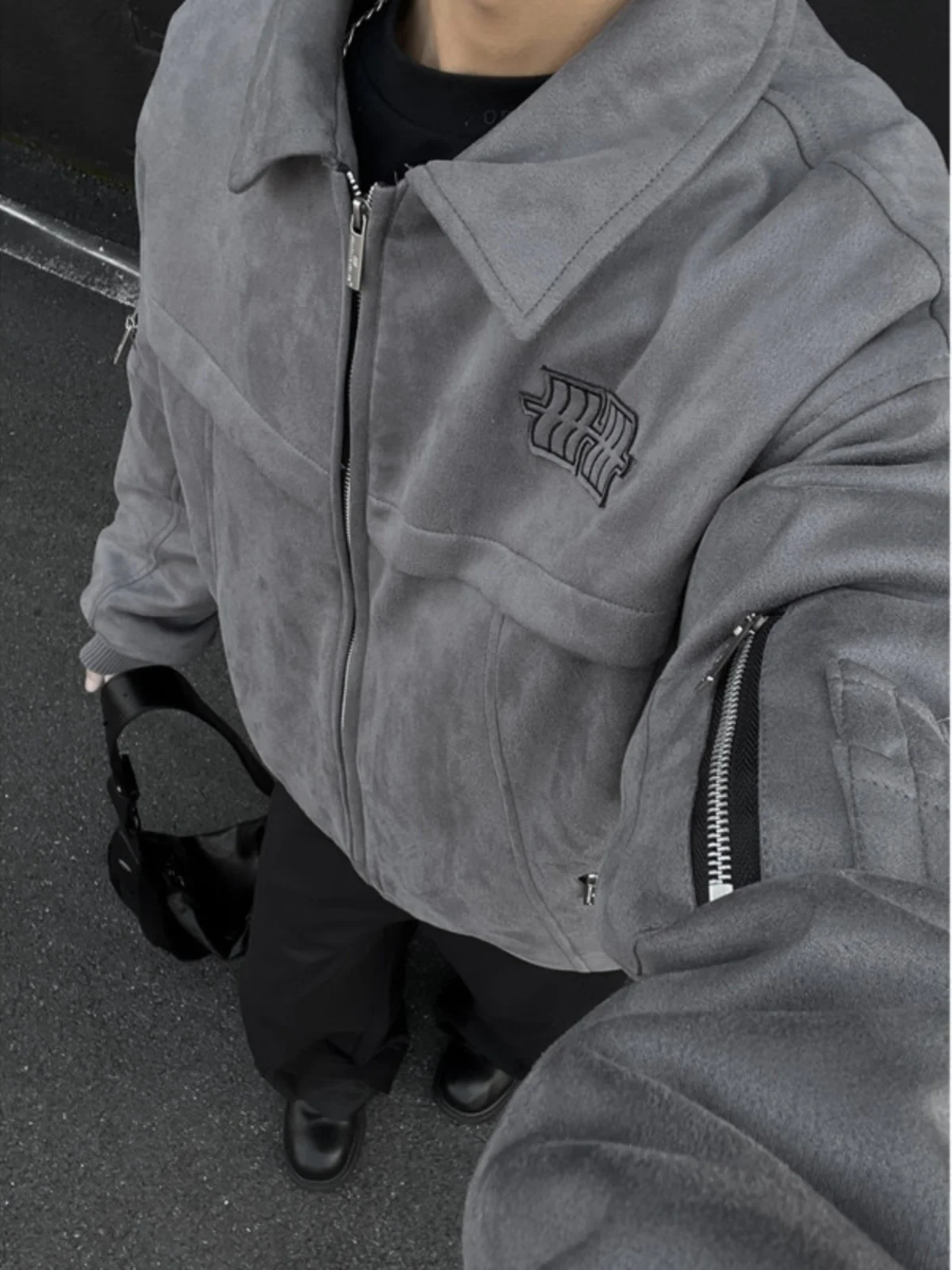 

Мужская замшевая куртка Cleanfit American Sle, бейсбольное пальто с коротким воротником, зимняя теплая хлопковая рабочая одежда Thiened, летный джет