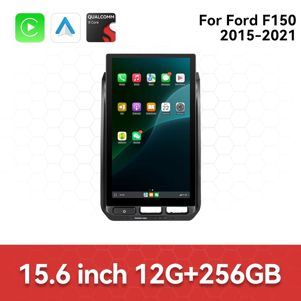 15.6 Inch For Ford F150 2015-2021 Android 13 Multimedia Player Car GPS Navigation Car Stereo Radio Head Unit Tape Recorder