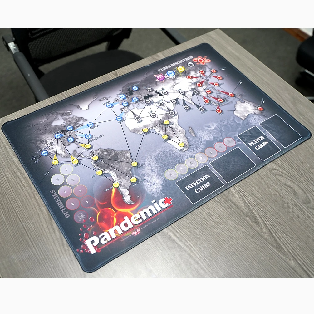 Pandemia gra planszowa Playmat mapa matowa płyta akcesoria do gier mata duża oryginalna mapa w skali 1:1