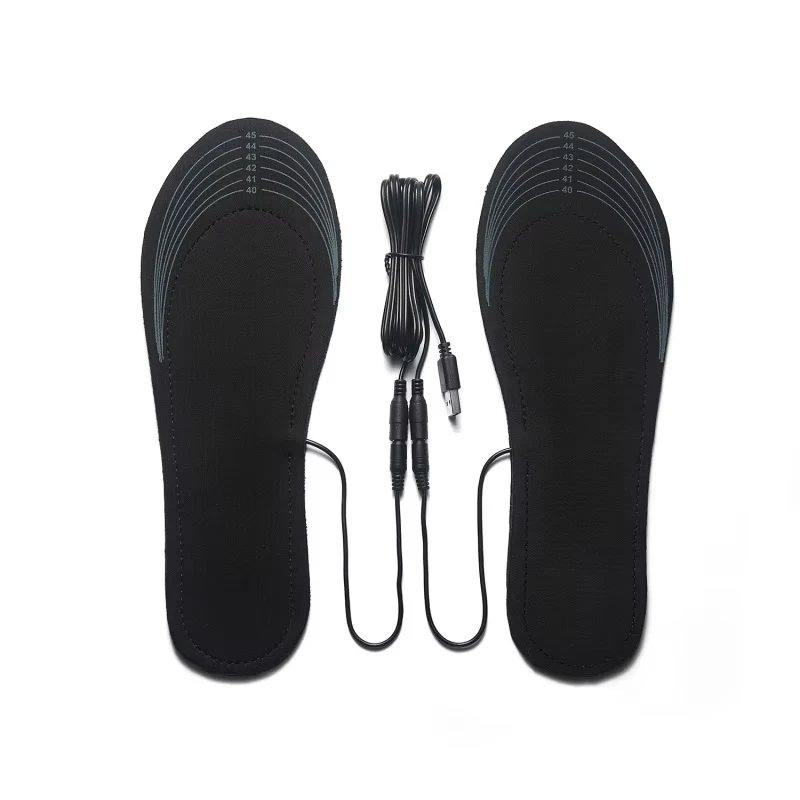 1Pair Winter Heated Insoles USB Heating Feet Warmer Thermal Shoes Sock Pad Heated Insoles Washable Full Foot Fever Unisex