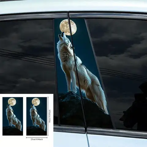 달빛에 늑대 울음 자동차 스티커 자동차 B 기둥 스티커 자동차 센터 기둥 스티커 맞춤 스티커 자동차 액세서리 Best5