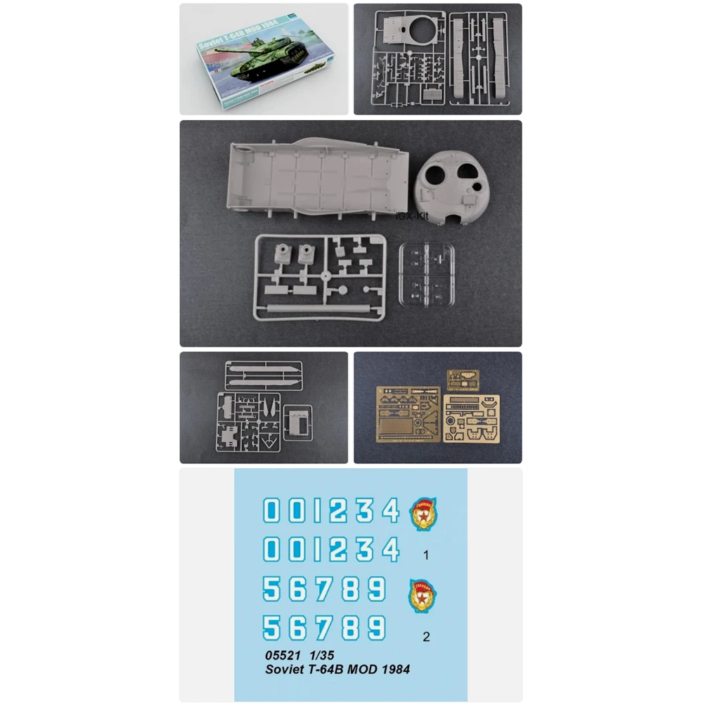 Trumpeter 05521 Масштабная модель 1:35 Советский основной боевой танк Т-64Б (Мод 1984) — пластиковый сборный конструктор, игрушка