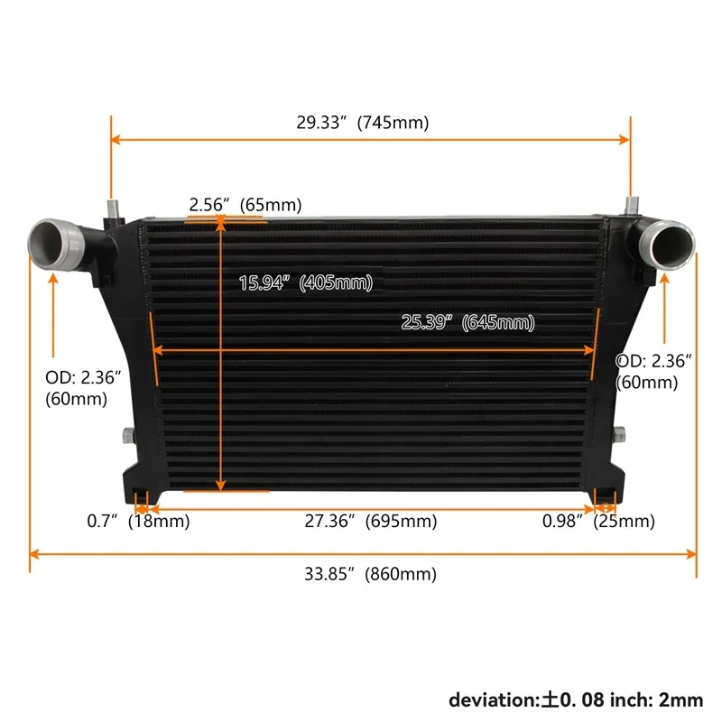 

Черный/синий/красный интеркулер + комплект трубок для A3/S3/VW Golf GTI R MK7 EA888 1.8T 2.0T TSI