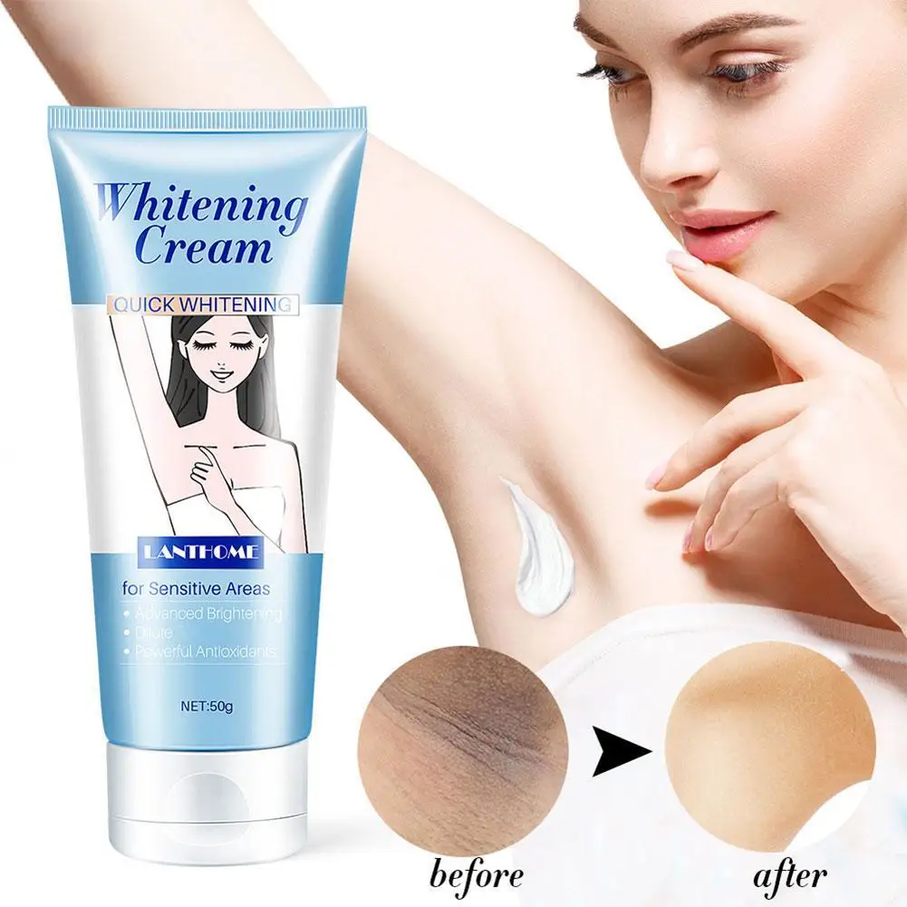 

50g Body Underarm Whitening Cream Armpit Leg Knee Private Parts Brightening Remover Black Skin Whitening Cream