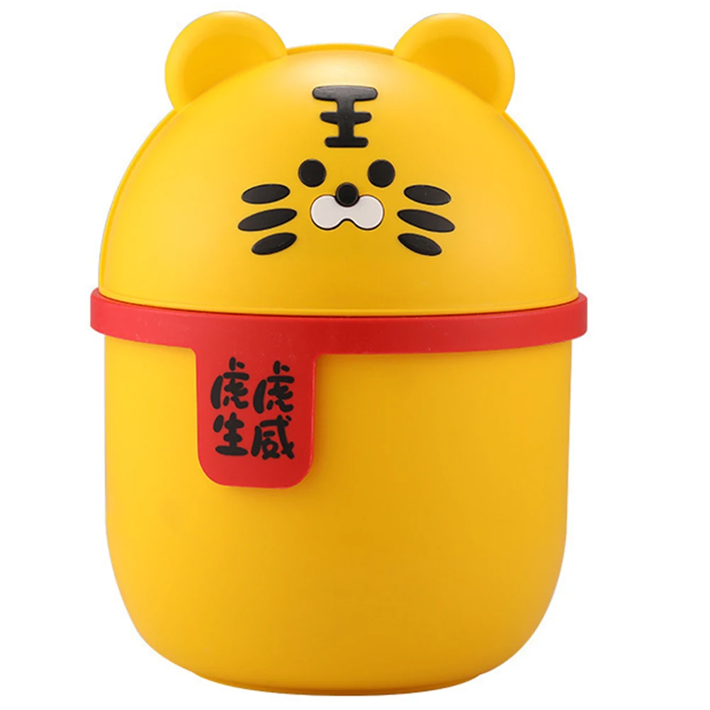 

Cute Mini Can Creative Cartoon Desktop Garbage Small Space-Saving Organizer For Bedroom Bathroom Kitchen Lightweight