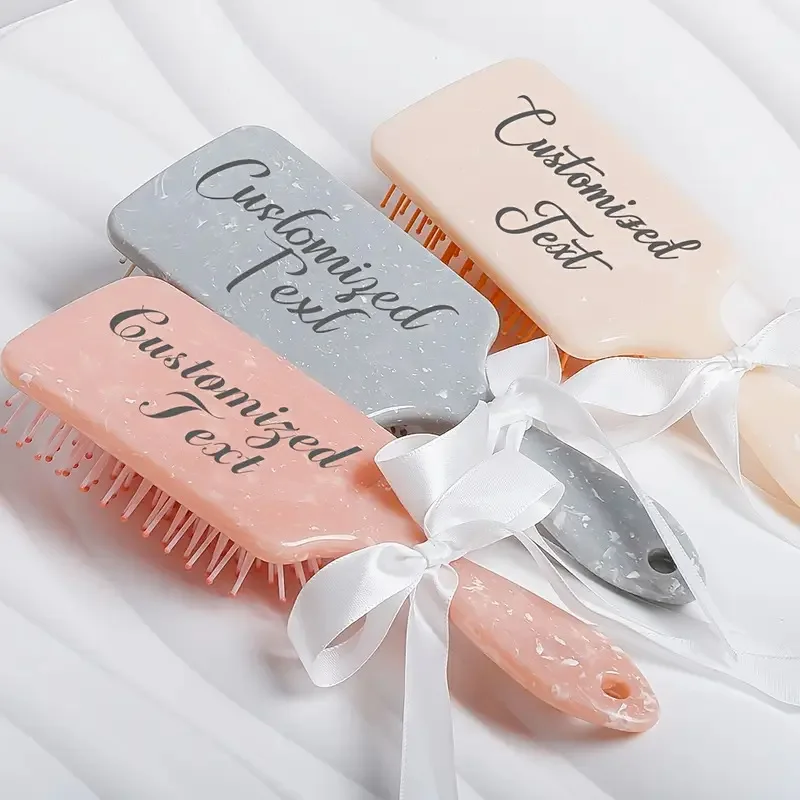 Custom Hair Brush Bridesmaids Gift Airbag Mirror Finish Brush Graduation Bridal Birthday Party Favors Personalized Gift For Girl view 3