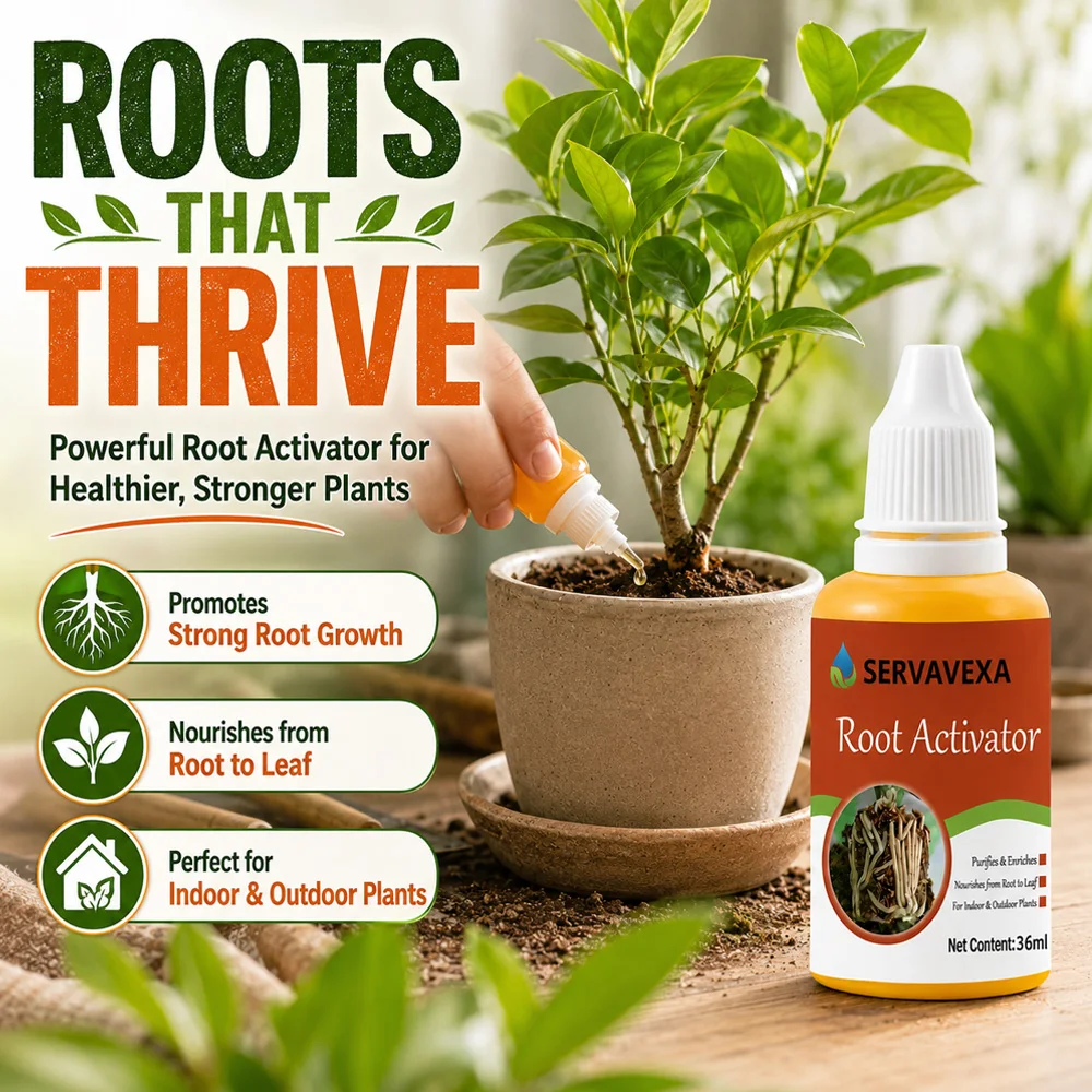 SERLAVEXA Plant Root Stimulator Liquid Nutrient Growth Enhancer for Cuttings Propagation Flower Transplanting Bonsai Care 36ml