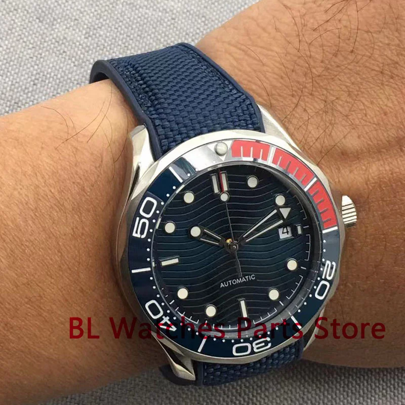 

BLIGER 41mm Mechancial Men Watch Sapphire Glass NH35A MIYOTA PT5000 Movement Rubber Bracelet Ceramic Bezel Date Function Luminou