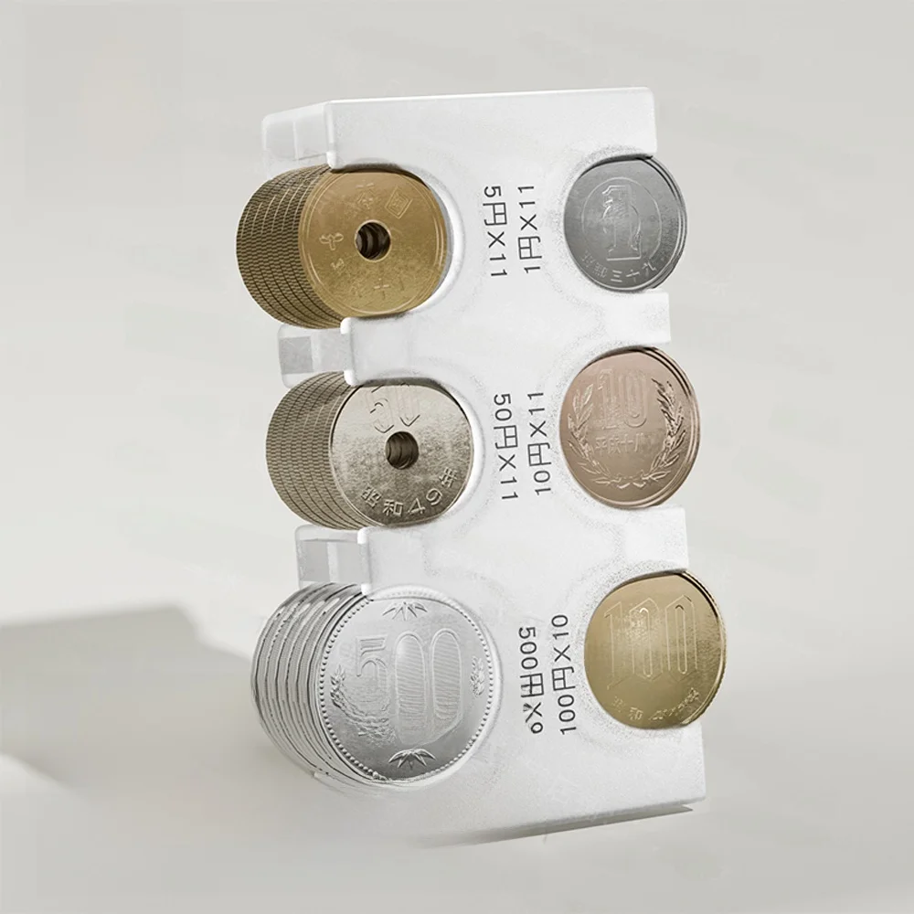 

Large Coin Organizer Box Japanese Sle Travel ential Money Clip Storage Container Square ape ABS Material ex