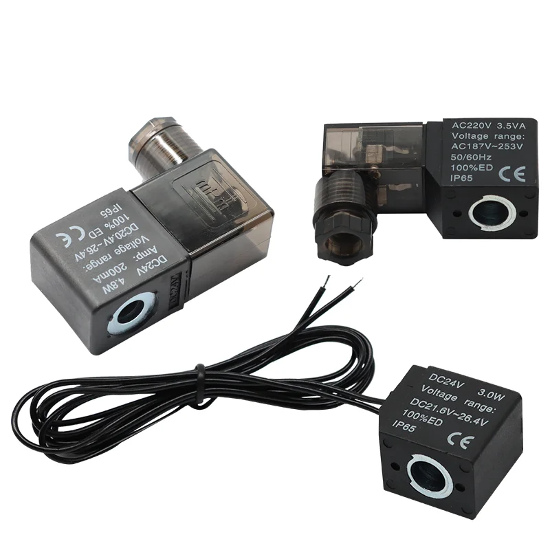 Bobine d'électrovanne pneumatique, pièce électrique 4V210 3V210 DC12V DC24V AC110V AC220V